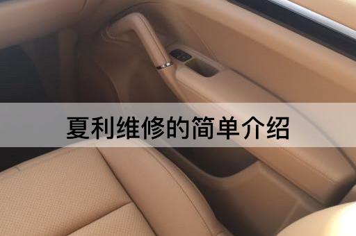 夏利汽车维修基础指南
