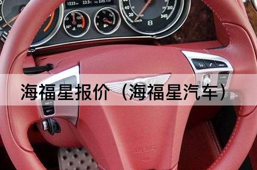海福星价格一览（海福星车型）