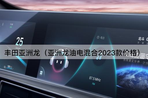 丰田亚洲龙（亚洲龙油电混合2023款价格）