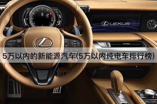 5万以内的新能源汽车(5万以内纯电车排行榜)