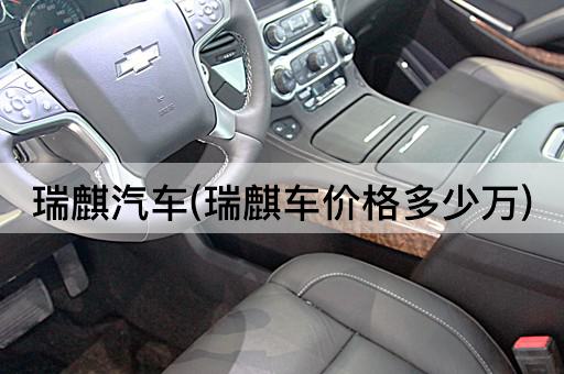 瑞麒汽车(瑞麒车价格多少万)