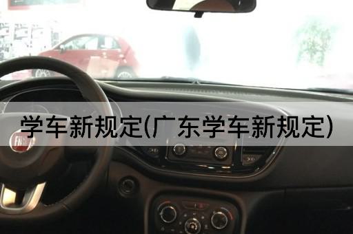 学车新规定(*学车新规定)