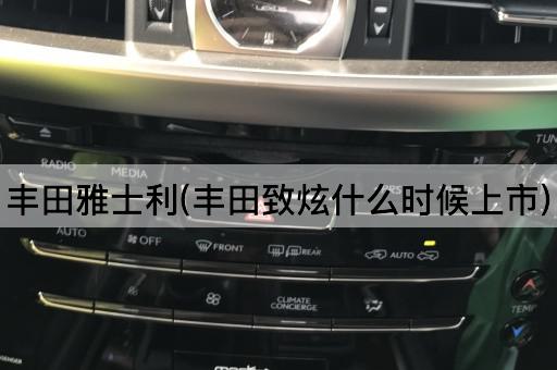 丰田雅士利(丰田致炫什么时候上市)