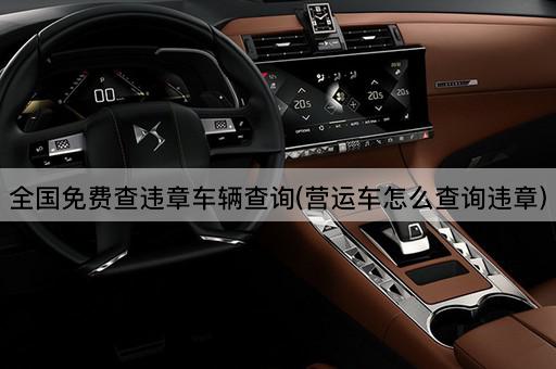 全国*查违章车辆查询(营运车怎么查询违章)