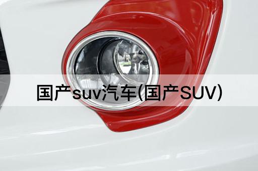 国产suv汽车(国产SUV)