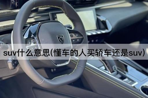 suv什么意思(懂车的人买轿车还是suv)