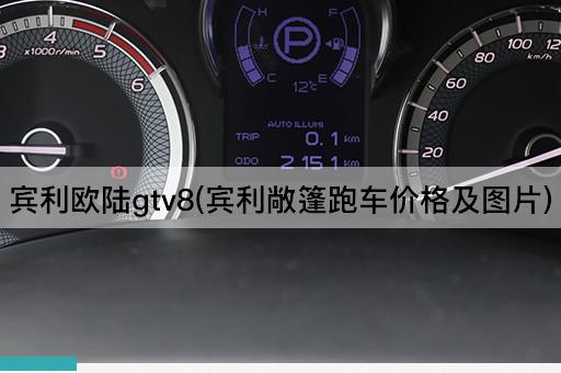 宾利欧陆gtv8(宾利敞篷跑车价格及图片)