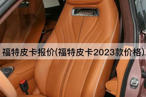 福特皮卡报价(福特皮卡2023款价格)