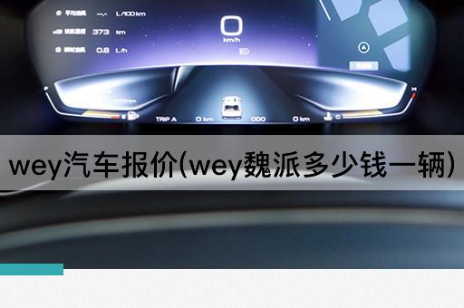 wey汽车报价(wey魏派多少钱一辆)