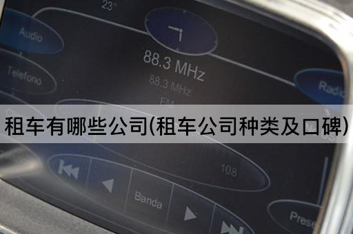 租车有哪些公司(租车公司种类及口碑)