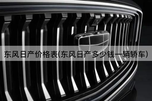 东风日产价格表(东风日产多少钱一辆轿车)