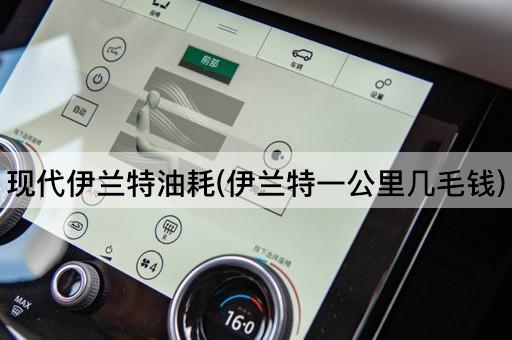 现代伊兰特油耗(伊兰特一公里几毛钱)