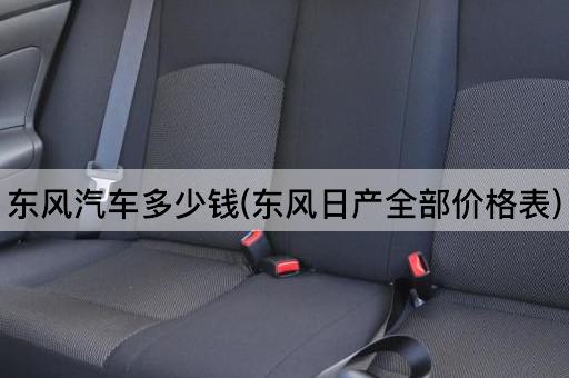 东风汽车多少钱(东风日产全部价格表)