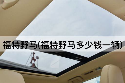 福特野马(福特野马多少钱一辆)