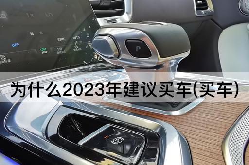 为什么2023年建议买车(买车)