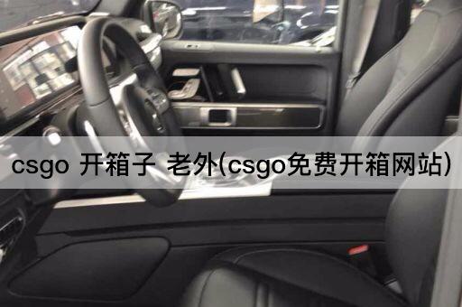 csgo 开箱子 老外(csgo免费开箱网站)
