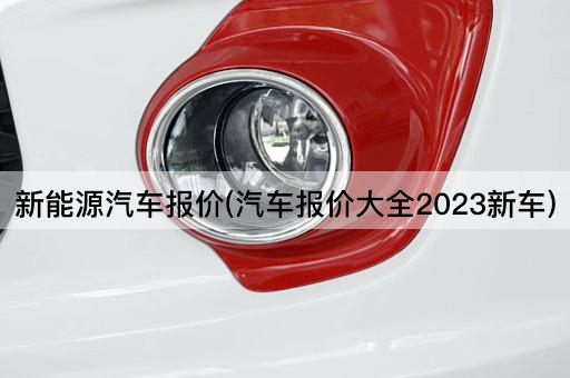 新能源汽车报价(汽车报价大全2023新车)