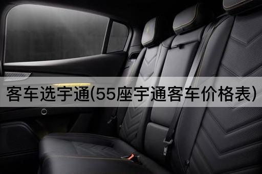 客车选宇通(55座宇通客车价格表)