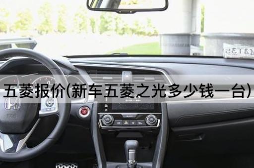 五菱报价(新车五菱之光多少钱一台)