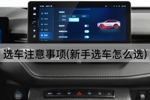 选车注意事项(新手选车怎么选)