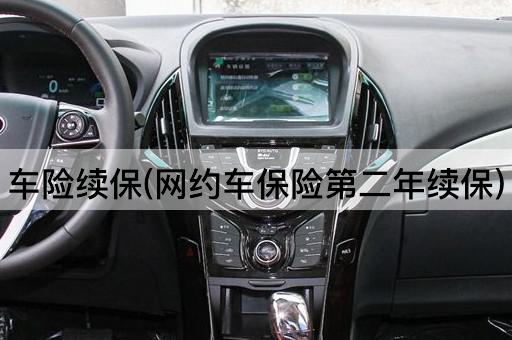 车险续保(网约车保险第二年续保)