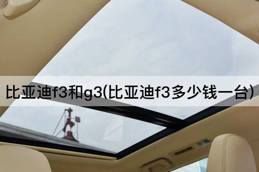 比亚迪f3和g3(比亚迪f3多少钱一台)