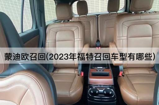 蒙迪欧召回(2023年福特召回车型有哪些)