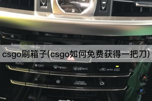 csgo刷箱子(csgo如何免费获得一把刀)