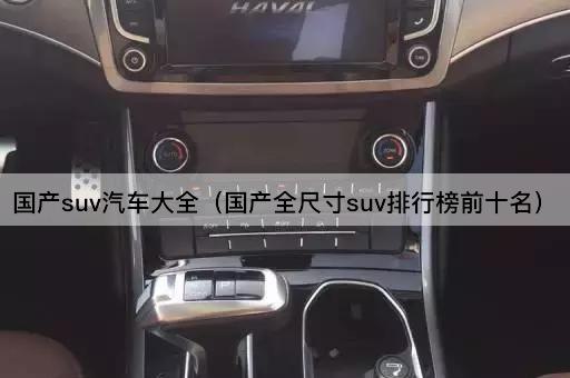 国产suv汽车大全（国产全尺寸suv排行榜前十名）